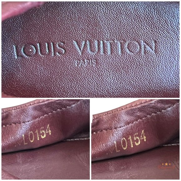 Authentic Louis Vuitton Maroon Leather Reptile Toe Bow Scrunch Ballet Flats 8 - Picture 7 of 13